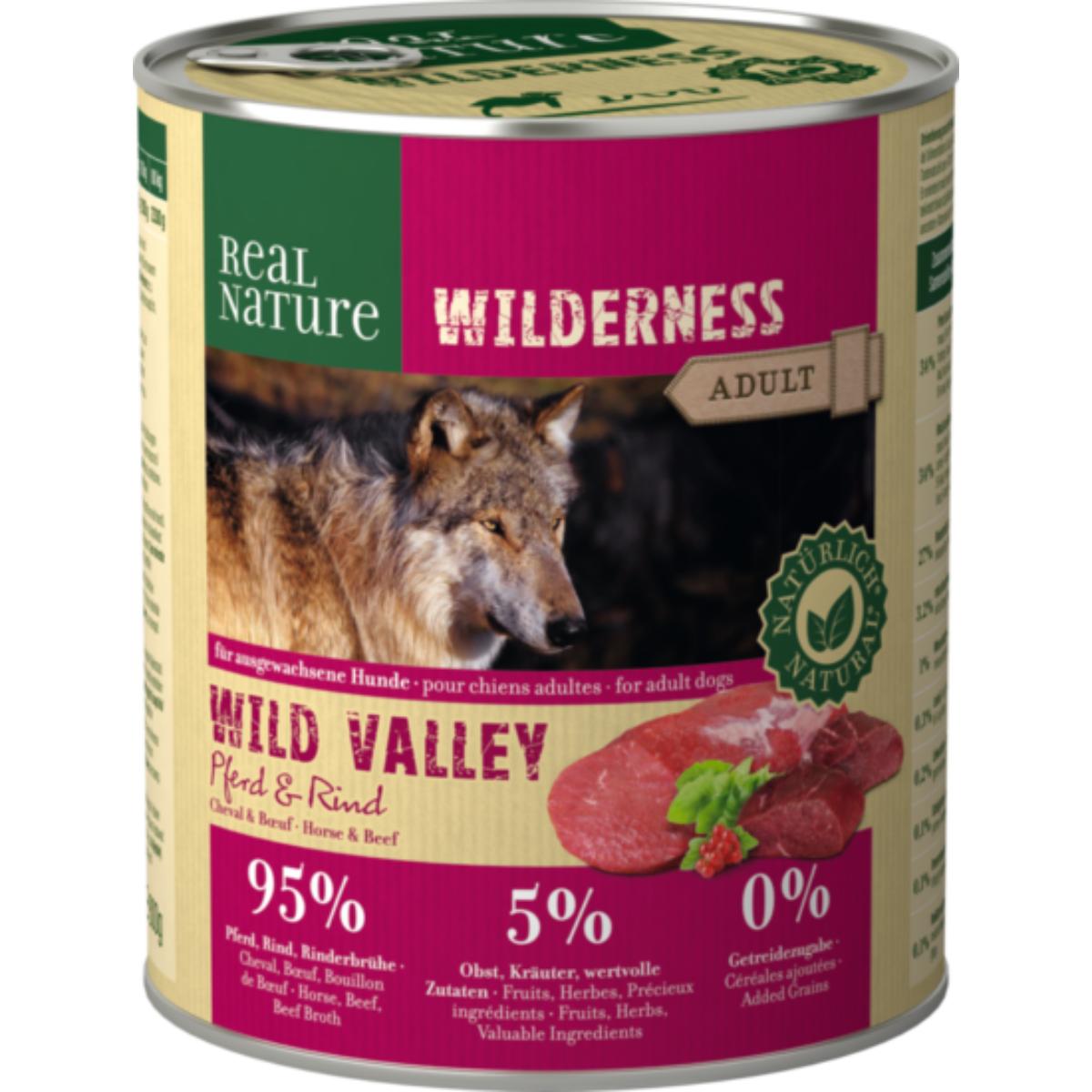 Real Nature Wilderness Dog Lattina 800G CAVALLO E BOVINO