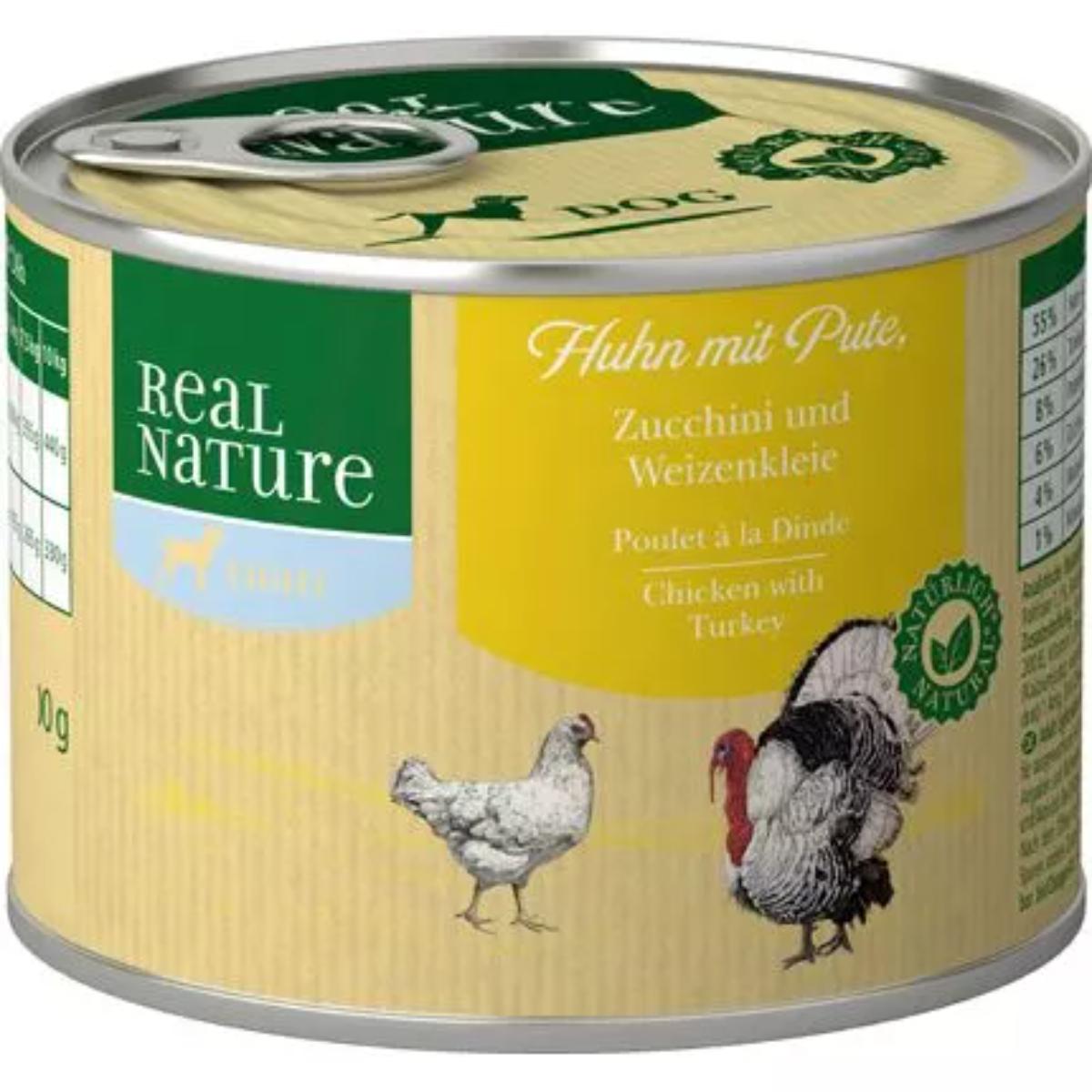 Real Nature Dog Light Lattina Multipack 6x200G POLLO E TACCHINO
