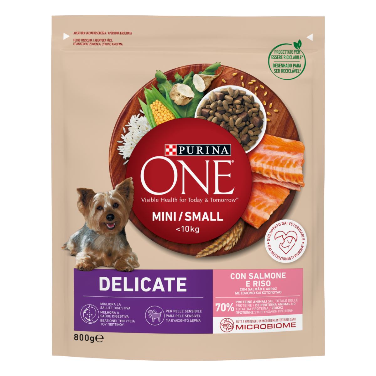 Purina One Cane Delicate Adult Mini Salmone e Riso