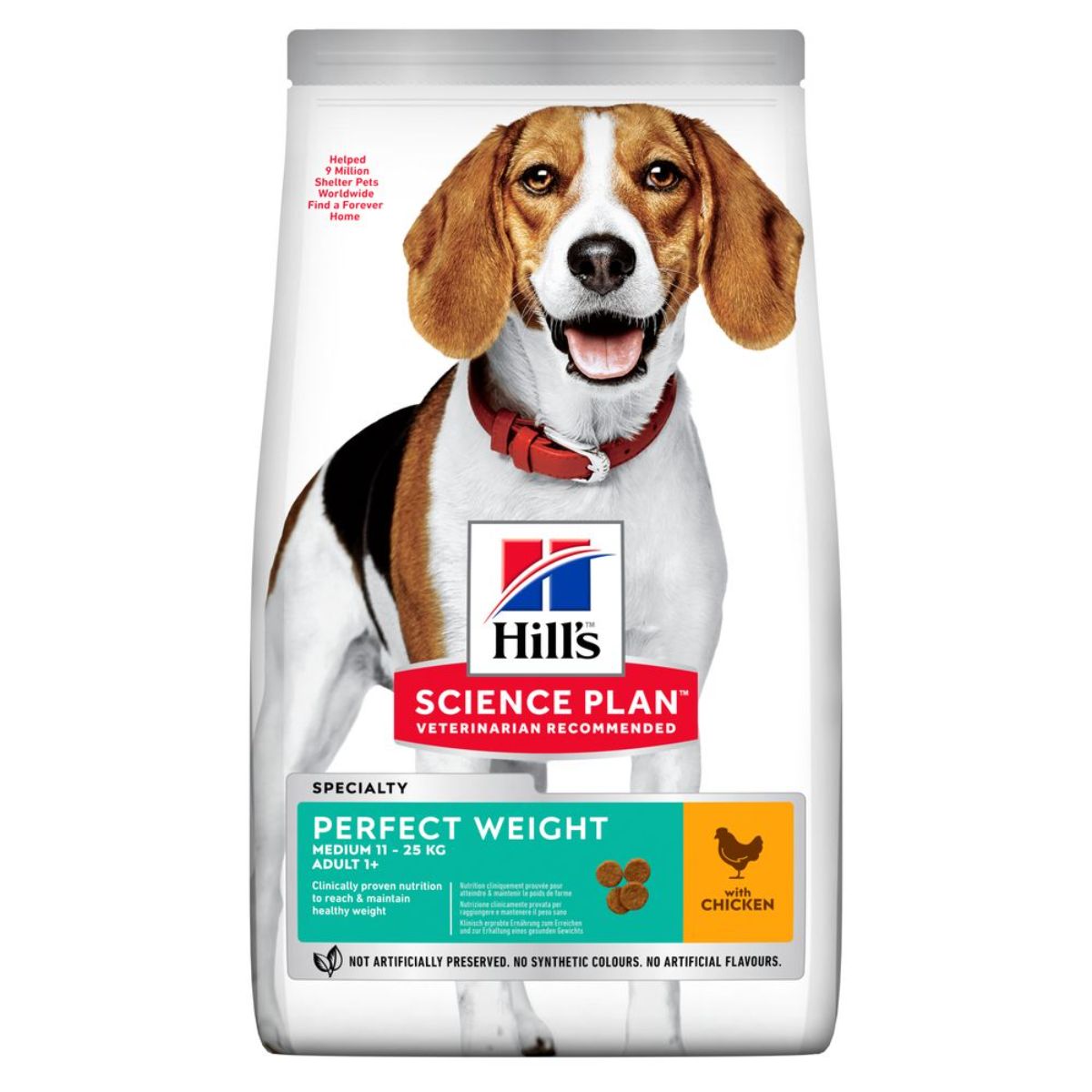 Hill's Science Plan Perfect Weight Medium Alimento per Cani con Pollo 2KG
