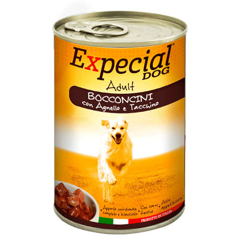 Expecial Dog Lattina 405G AGNELLO E TACCHINO