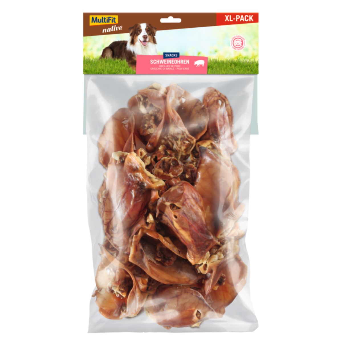 MultiFit Native Snack Dog Orecchie Maiale 1KG