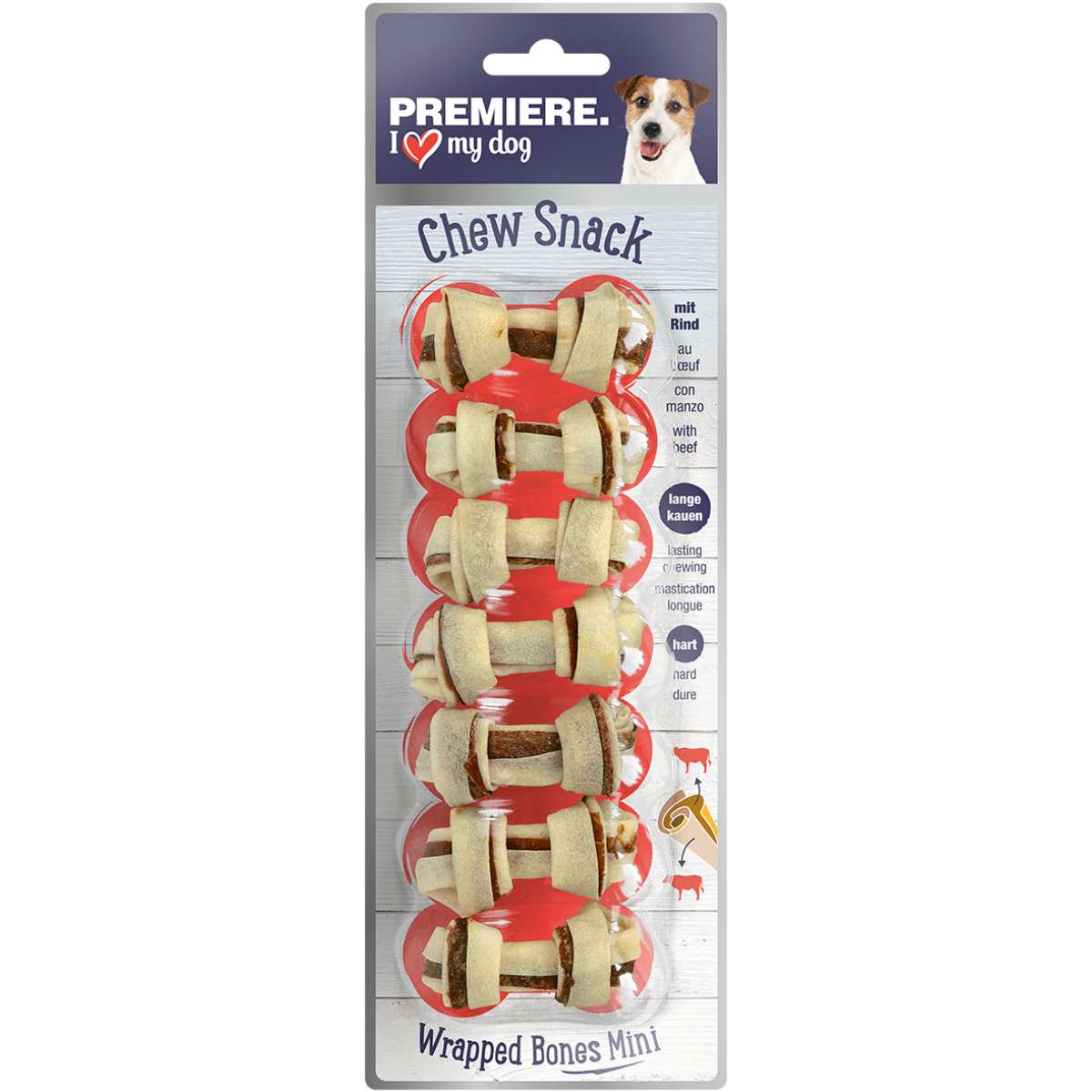 Premiere Snack Dog Osso Wrap It Mini MANZO