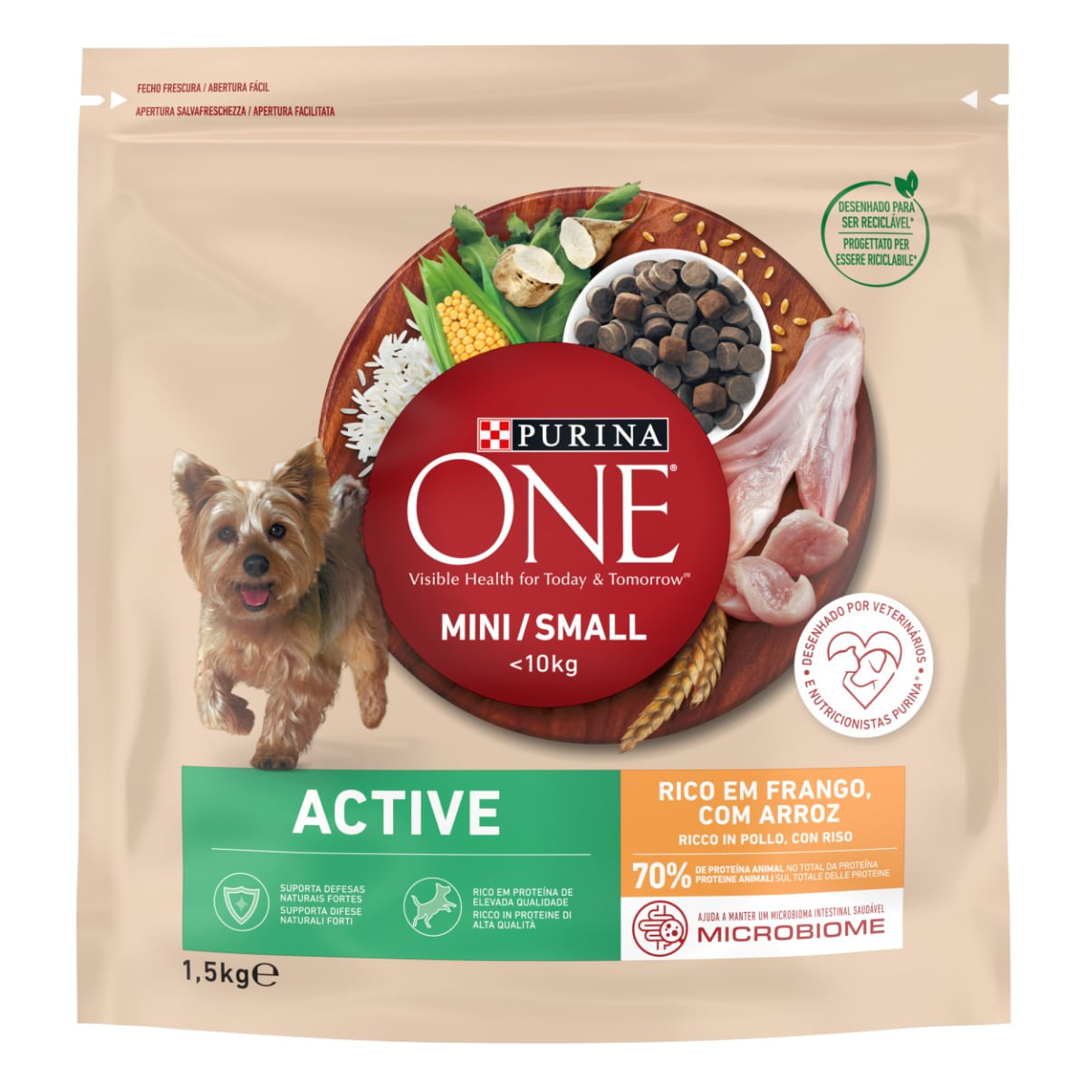 Purina One Cane Active Mini Pollo e Riso 1.5KG