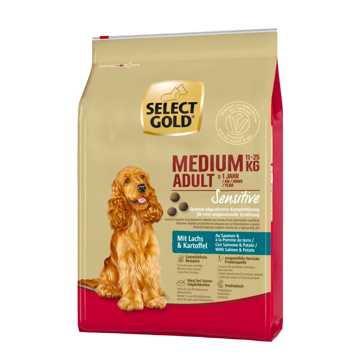 Select Gold Sensitive Medium Adult con Salmone e Patate 4KG