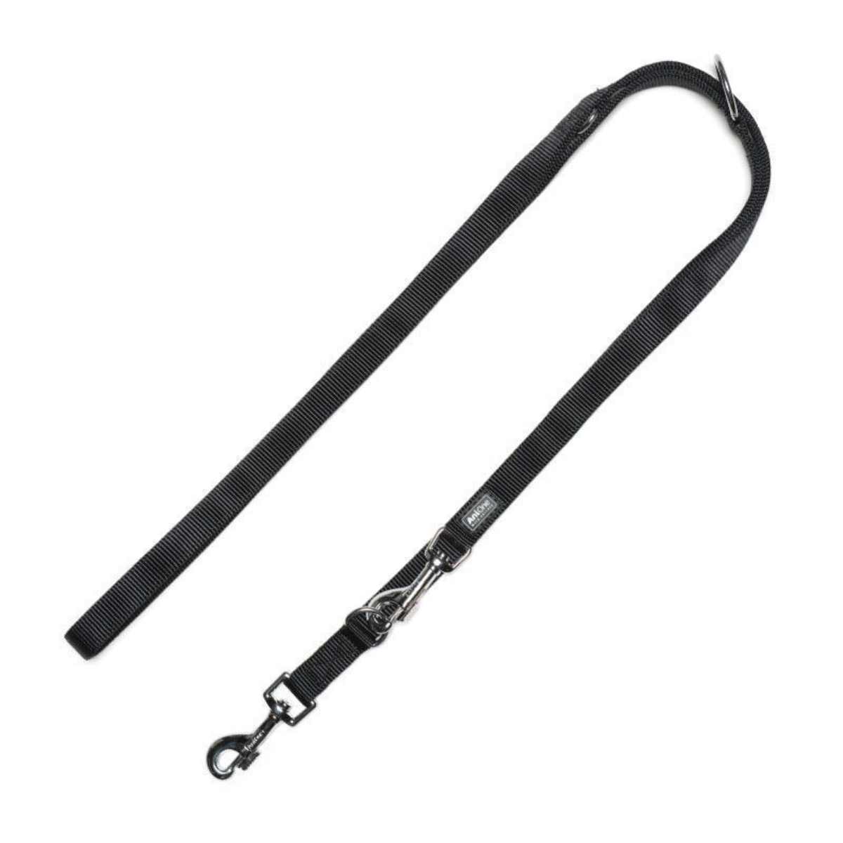 AniOne Guinzaglio 2 Strati in Nylon Nero M