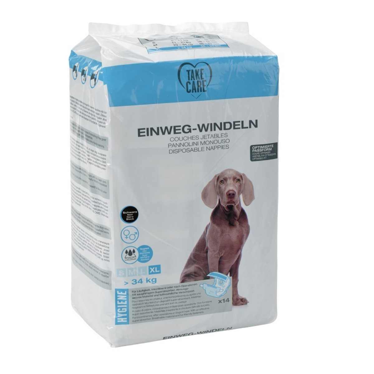 Take Care Pannolini per Cani Femmine Monouso XL