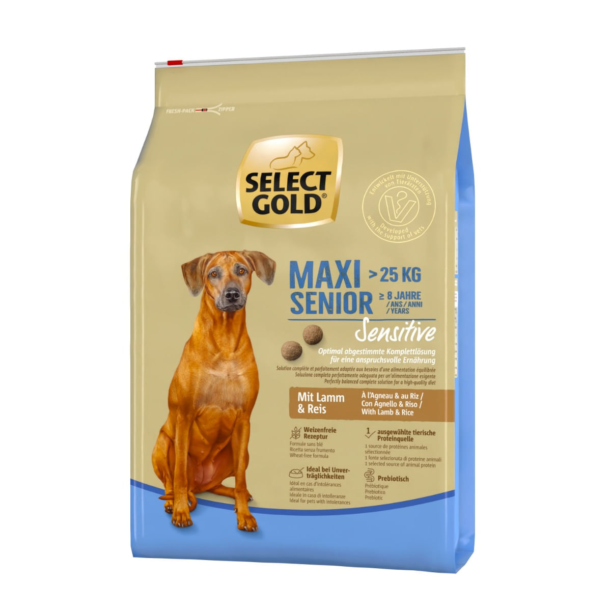 Select Gold Sensitive Maxi Senior con Agnello e Riso 4KG