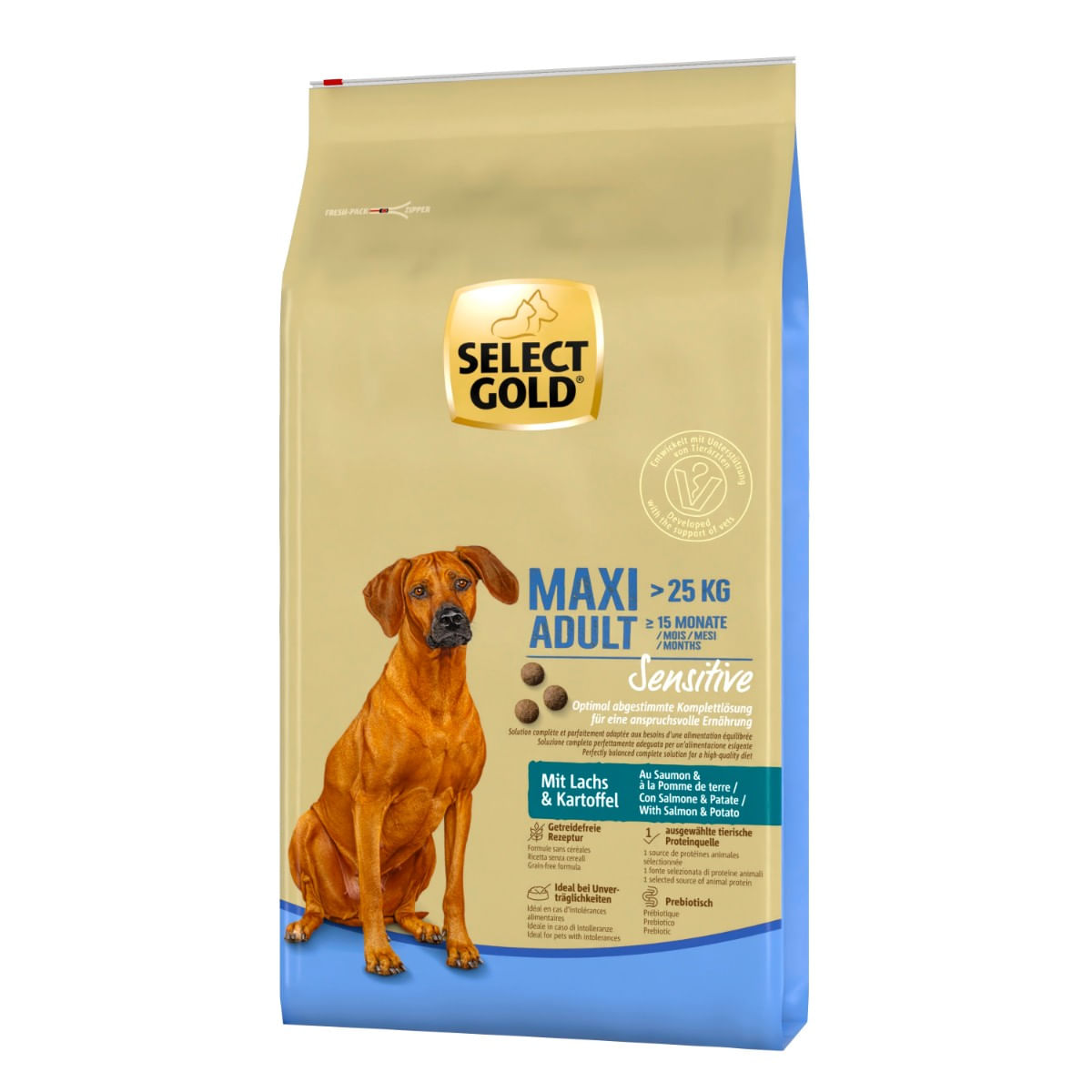 Select Gold Sensitive Maxi Adult con Salmone e Patate 12KG