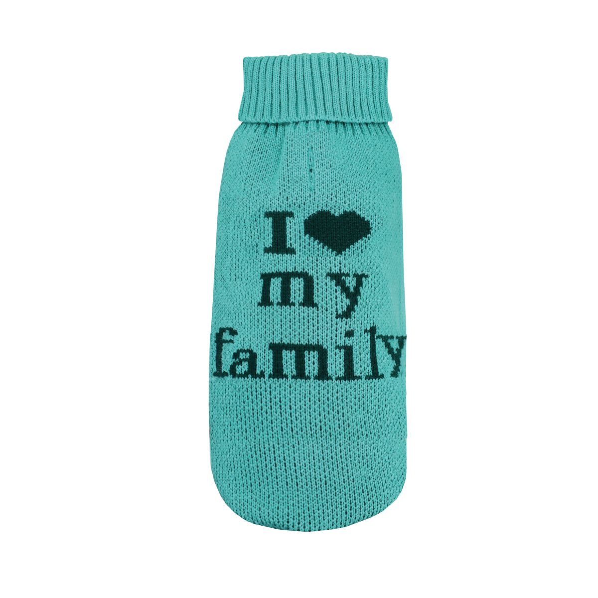 Record Maglioncino per Cani I Love My Family Azzurro XXS
