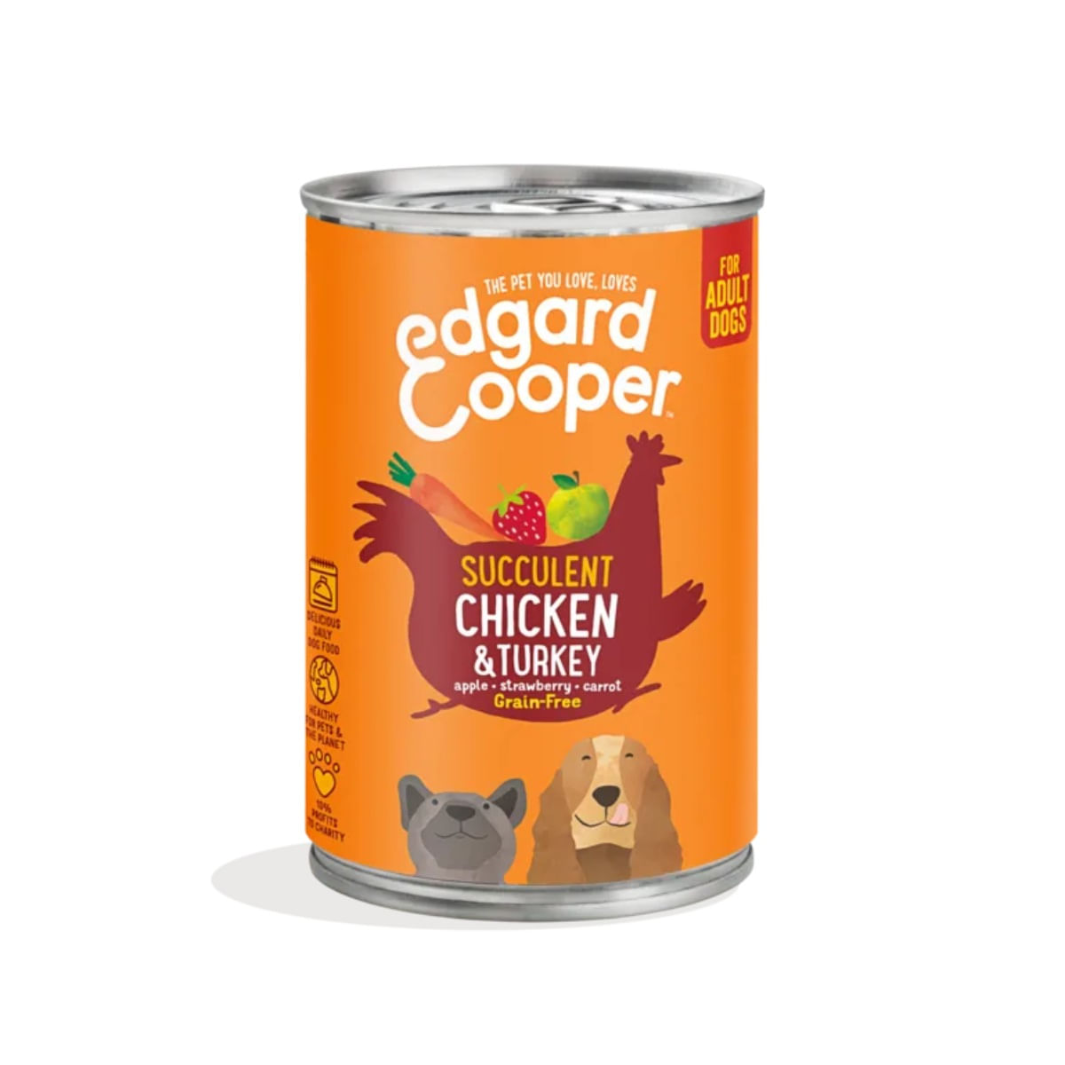 Edgard & Cooper Dog Lattina 400G POLLO E TACCHINO