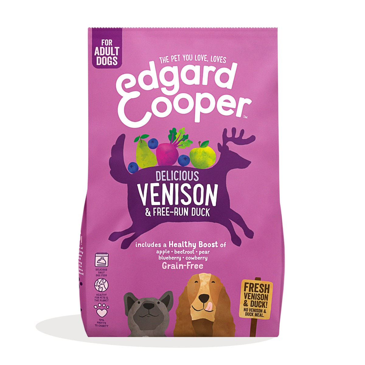 Edgard & Cooper Dog Adult Cervo e Anatra 2.5KG