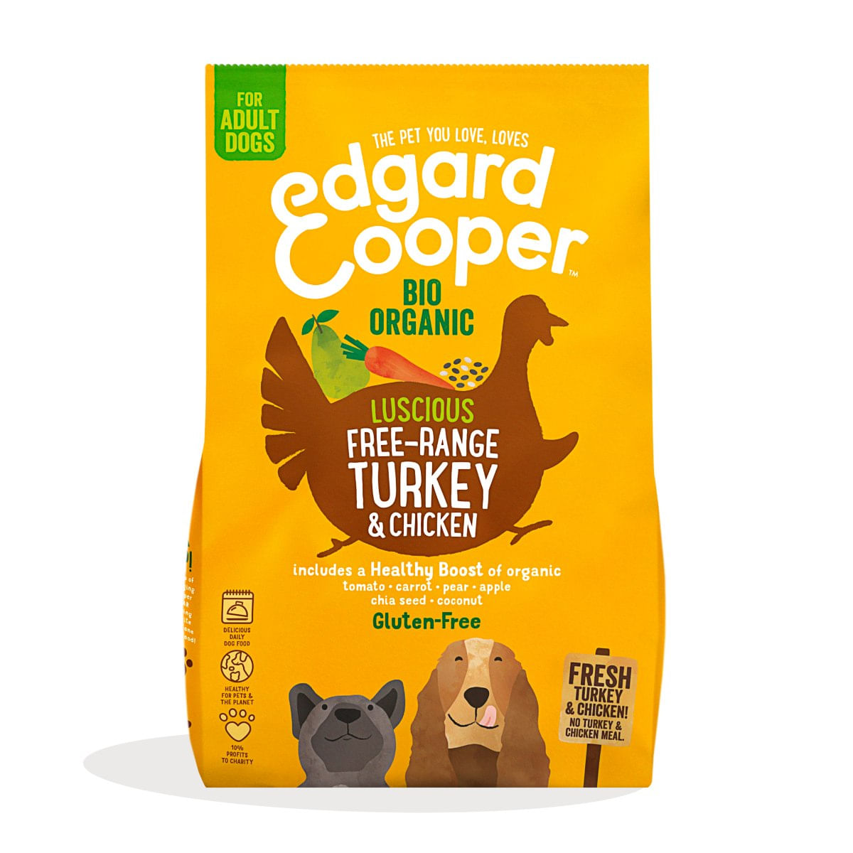 Edgard & Cooper Dog Adult Bio Organic Pollo e Tacchino 7KG