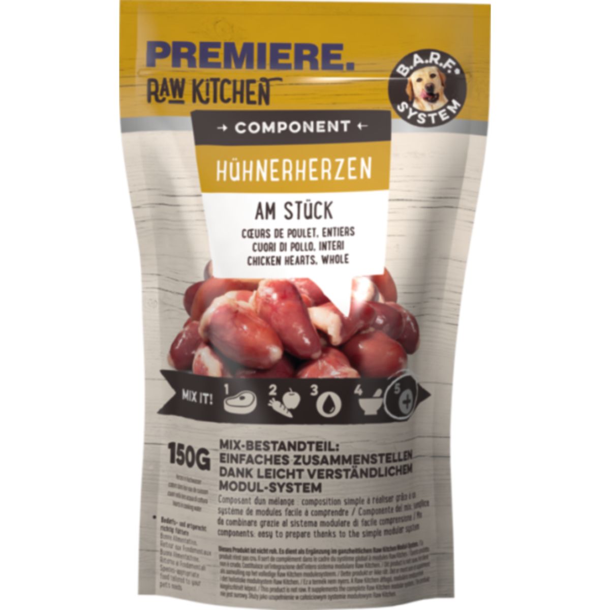 Premiere Raw Kitchen Dog Busta Multipack 8x150G CUORI DI POLLO