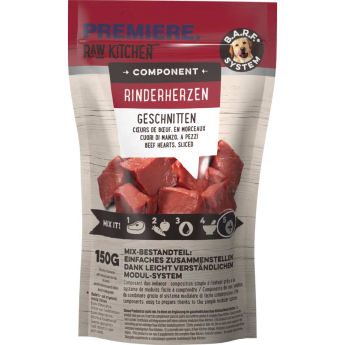 Premiere Raw Kitchen Dog Busta Multipack 8x150G CUORI DI MANZO