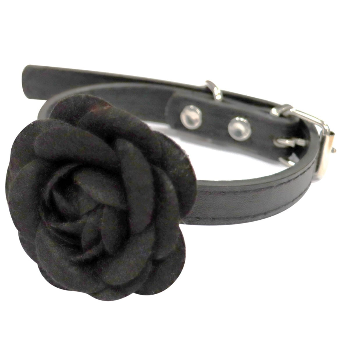 Croci Collare per Cane Black Rose M