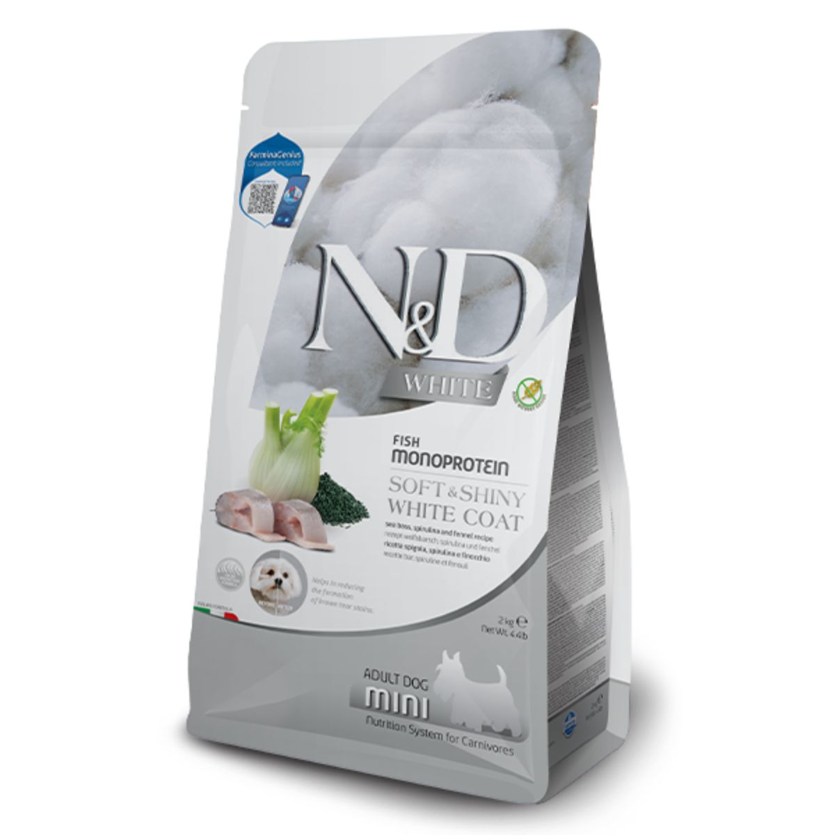 N&D Dog Adult Mini White Coat Con Spigola e Finocchio