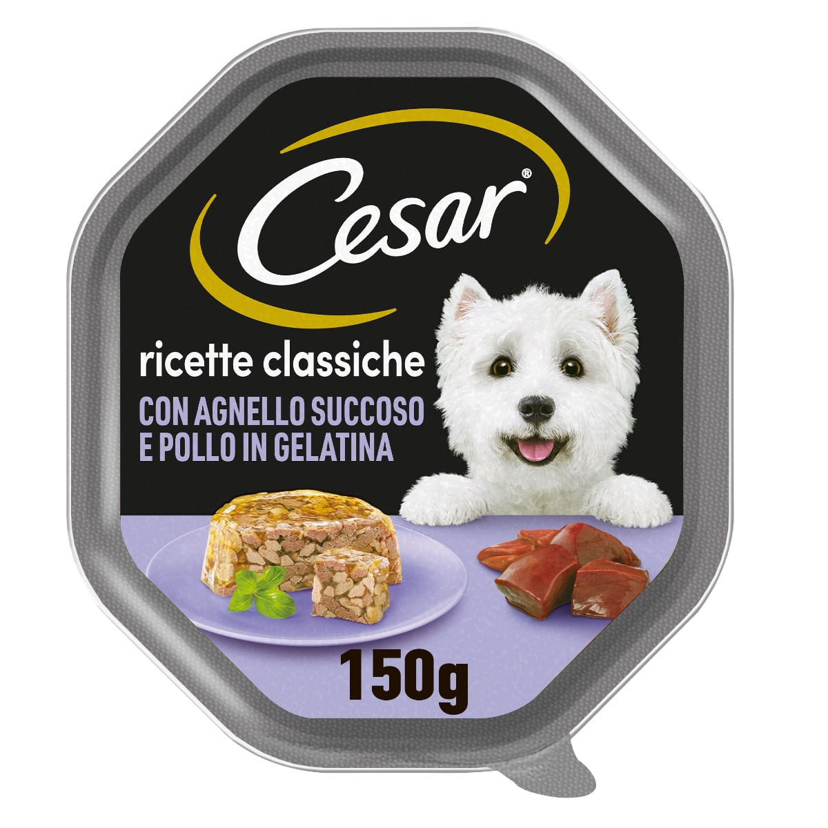 Cesar Dog Ricette Classiche Vaschetta Multipack 14x150G AGNELLO E POLLO