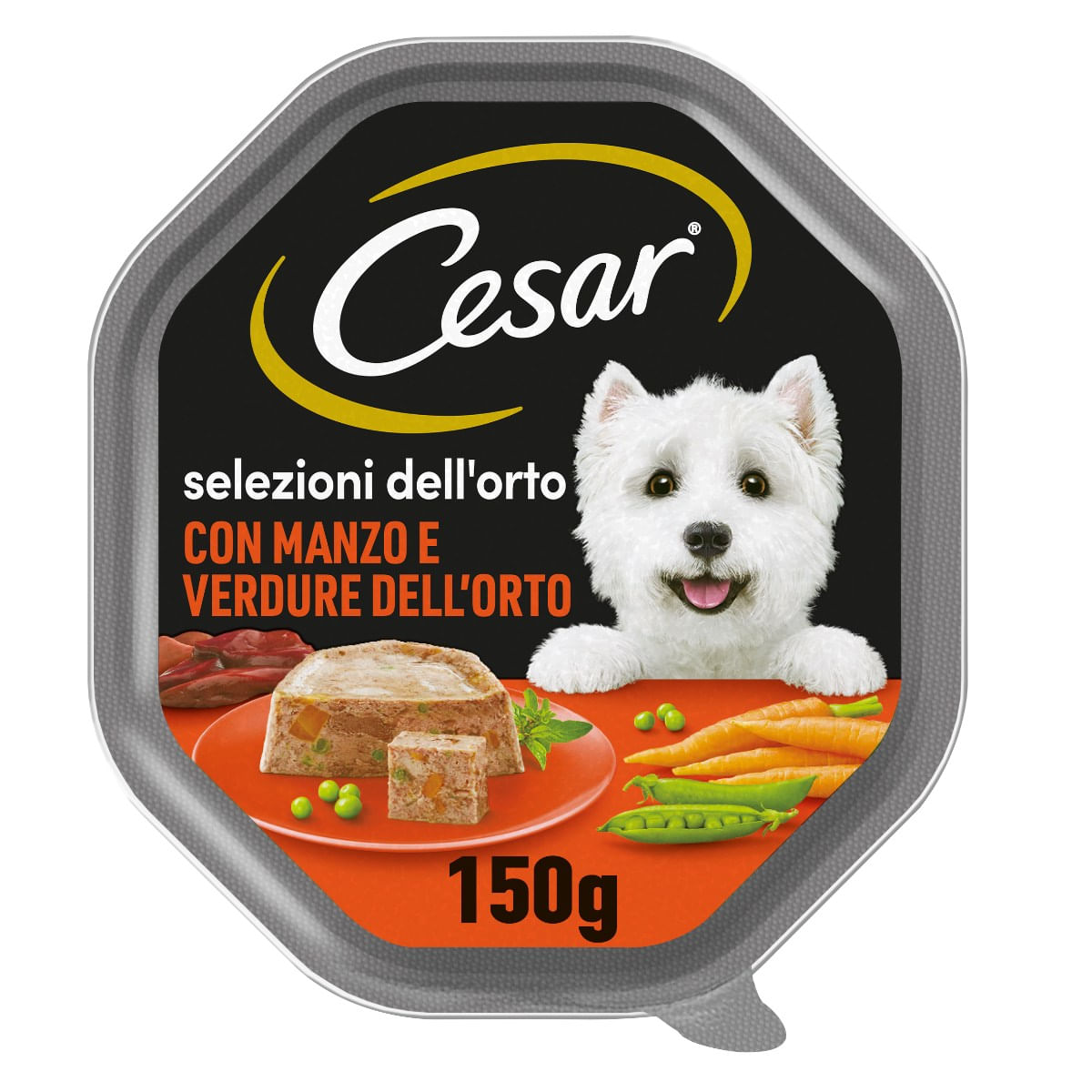 Cesar Dog Selezioni dell'Orto Vaschetta Multipack 14x150G MANZO E VERDURE