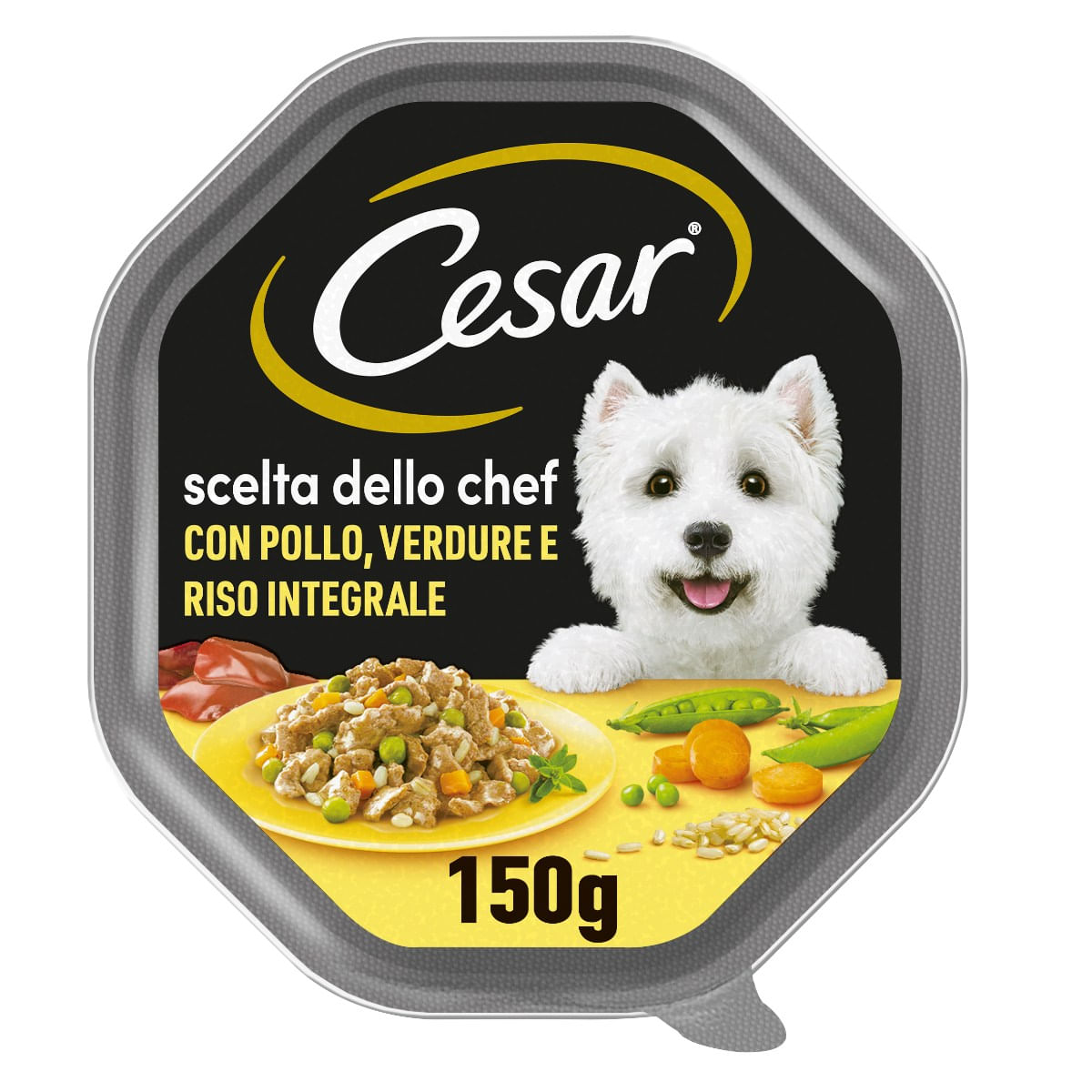 Cesar Dog Scelta dello Chef Vaschetta Multipack 14x150G POLLO CON VERDURE E RISO