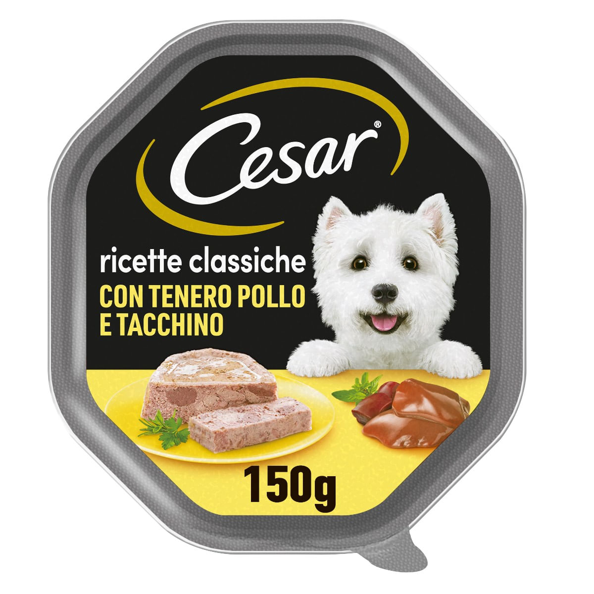 Cesar Dog Ricette Classiche Vaschetta Multipack 14x150G POLLO E TACCHINO