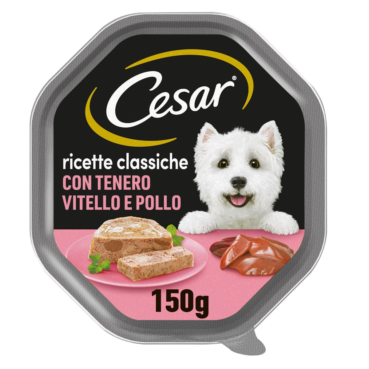Cesar Dog Ricette Classiche Vaschetta Multipack 14x150G VITELLO E POLLO