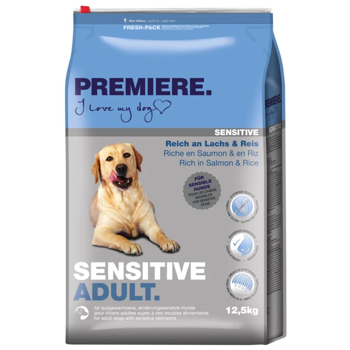 Premiere Sensitive Adult Dog Salmone e Riso 12.5KG