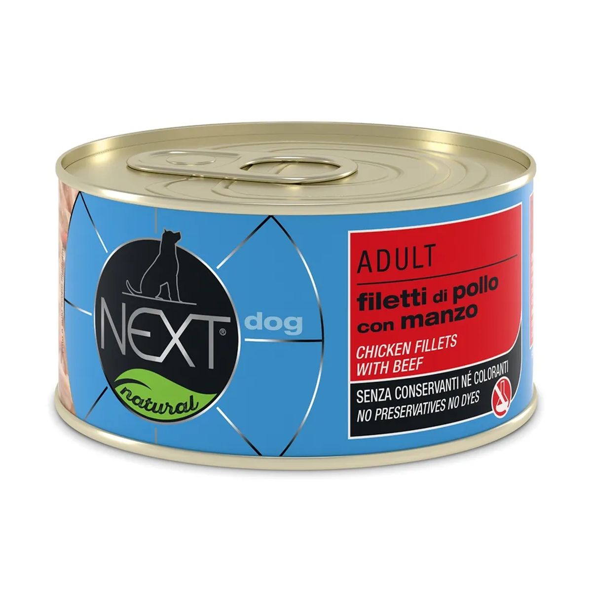 Next Natural Dog Lattina Multipack 24x170G FILETTI DI POLLO CON MANZO