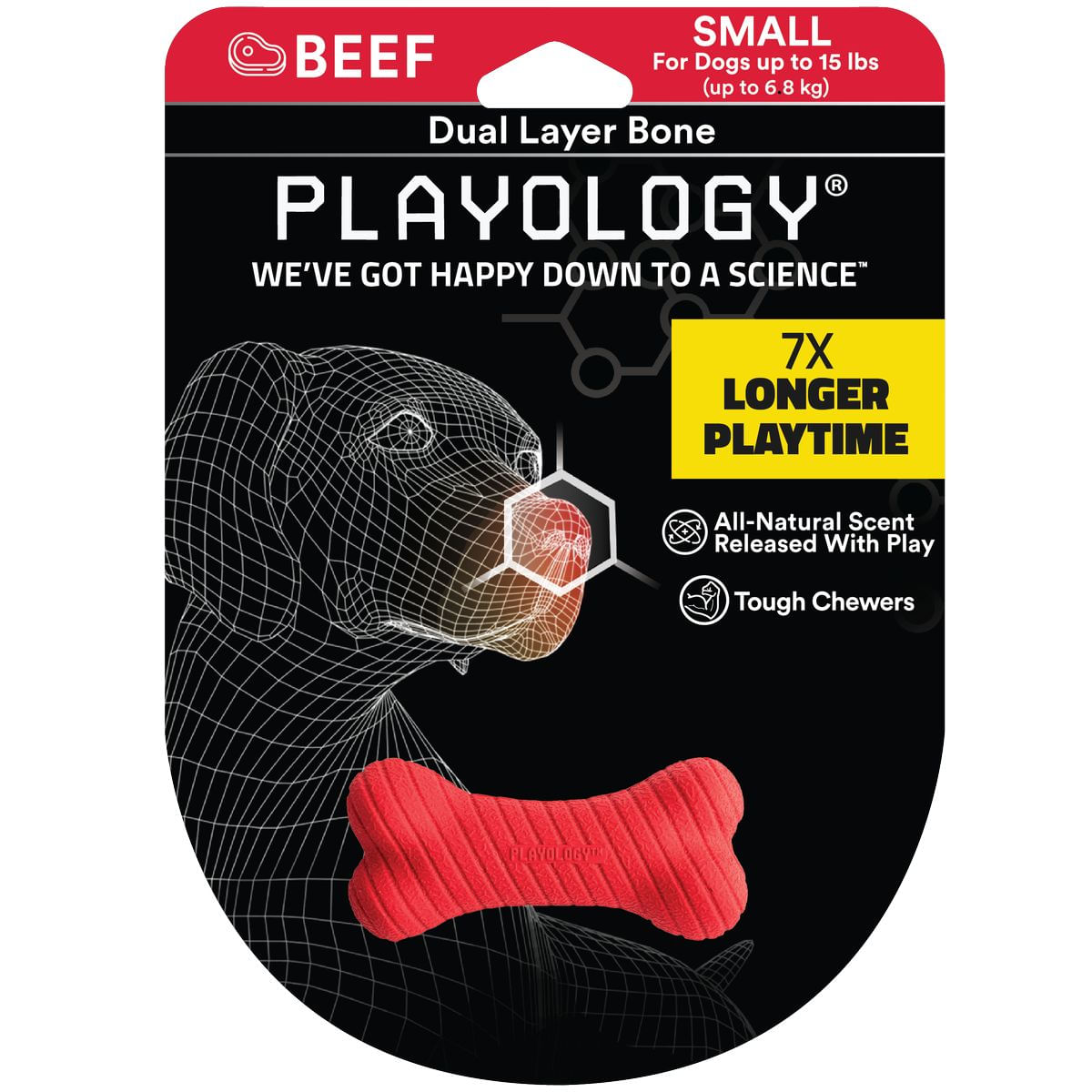 Playology Cane Gioco Osso Aroma Manzo S