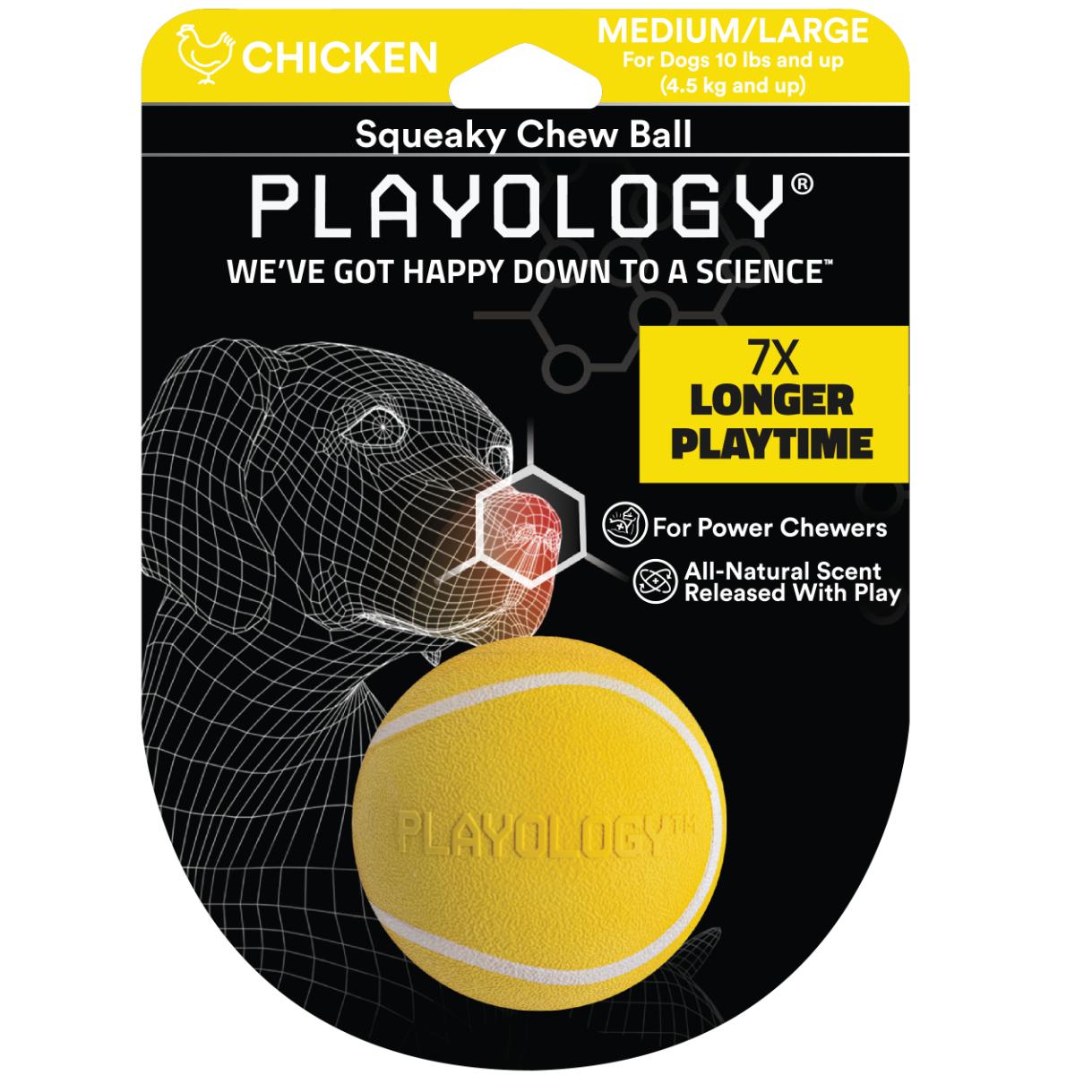 Playology Cane Gioco Palla Squeak POLLO