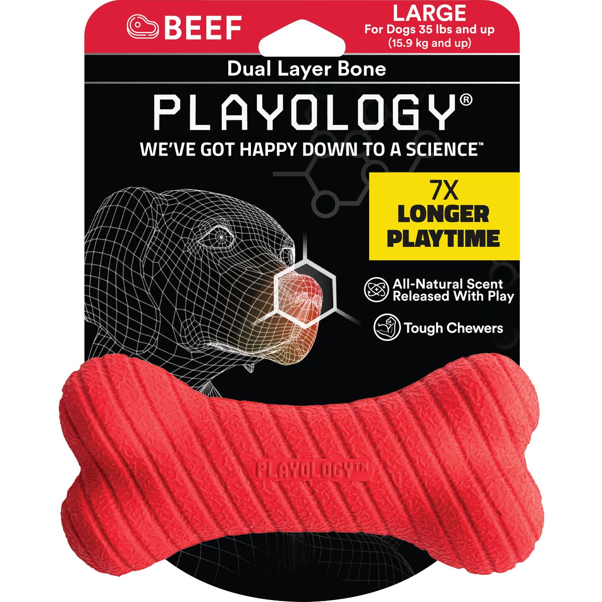 Playology Cane Gioco Osso Aroma Manzo L