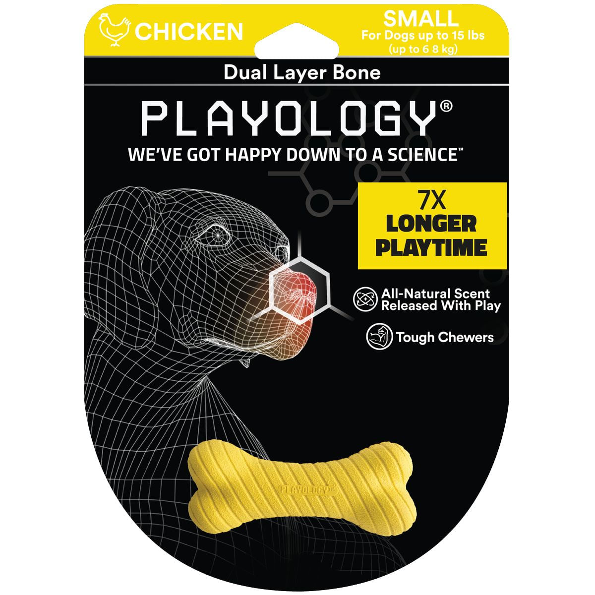 Playology Cane Gioco Osso Aroma Pollo S