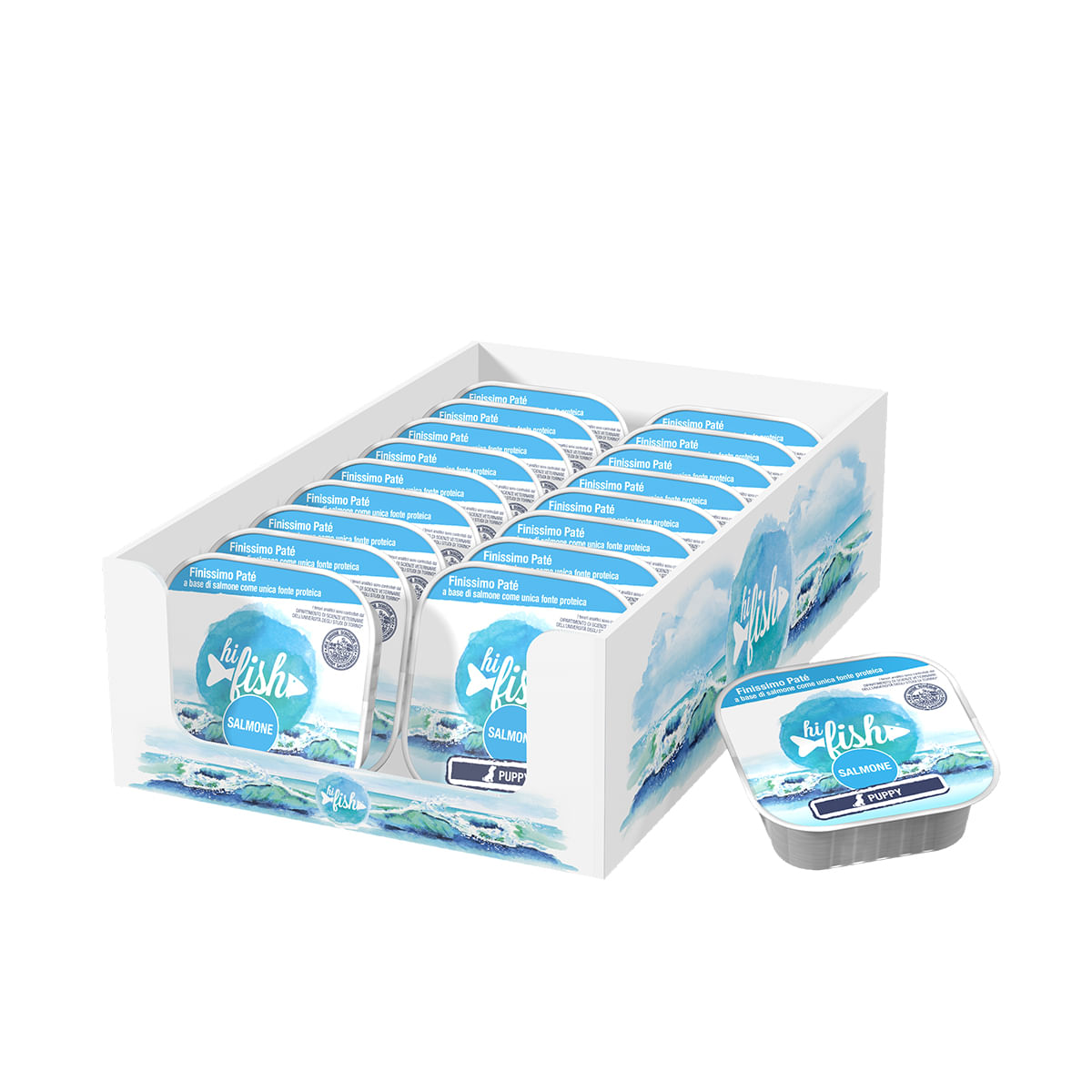 Hi Fish Puppy Vaschetta Multipack 18x300G SALMONE