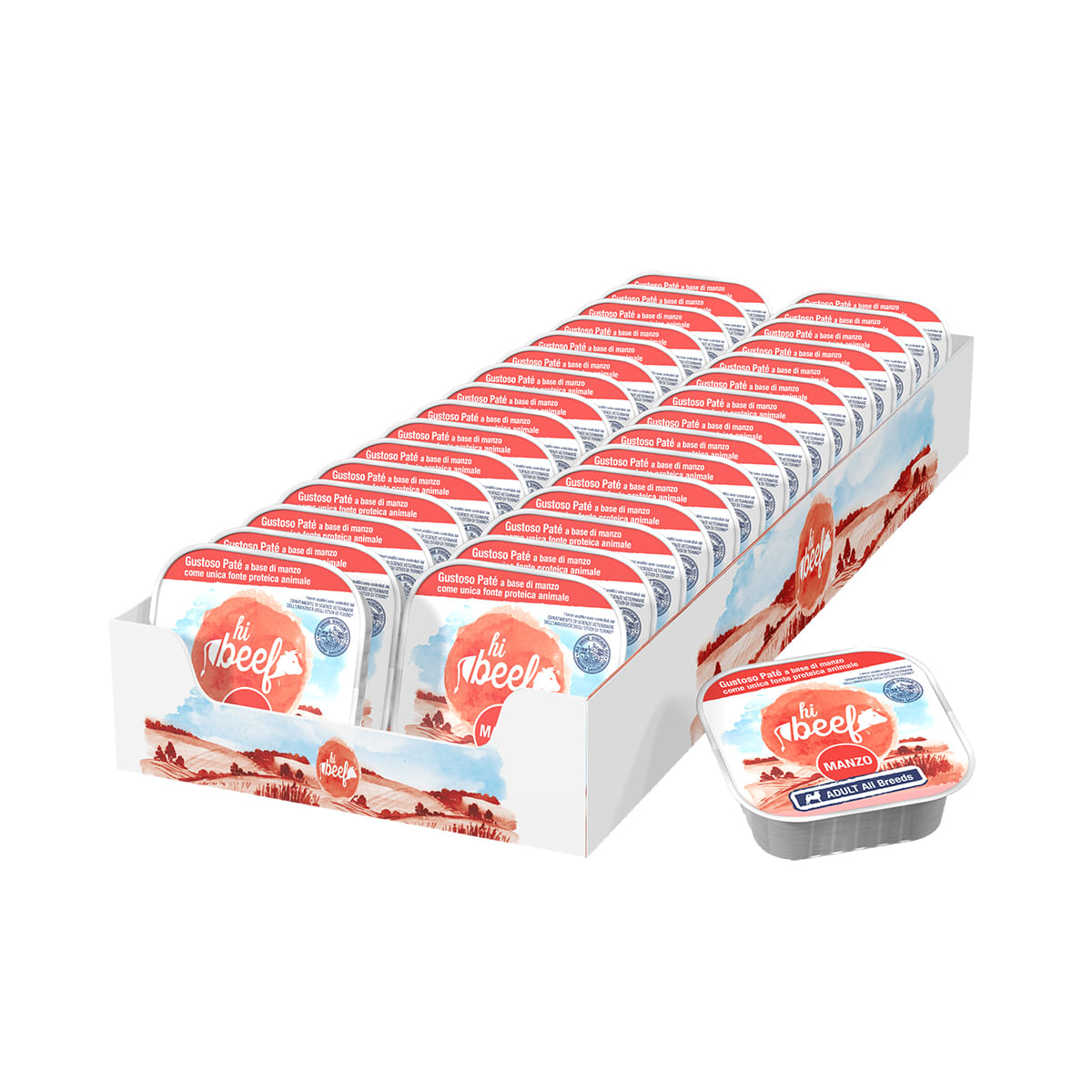 Hi Beef Dog Vaschetta Multipack 32x100G MANZO
