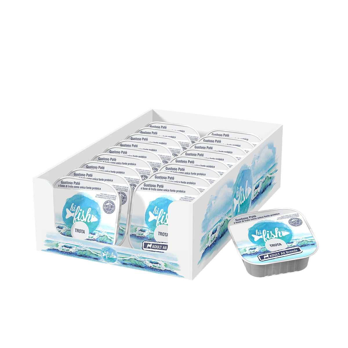 Hi Fish Dog Vaschetta Multipack 18x300G TROTA
