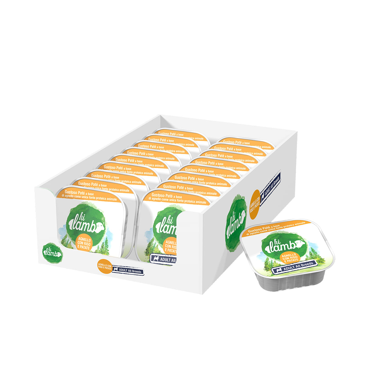 Hi Lamb Dog  Vaschetta Multipack 18x300G AGNELLO CON RISO E PATATE