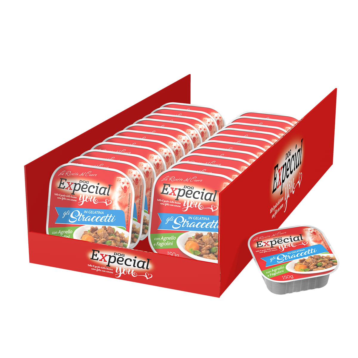 Expecial You Dog Vaschetta Multipack 22x150G AGNELLO E FAGIOLINI