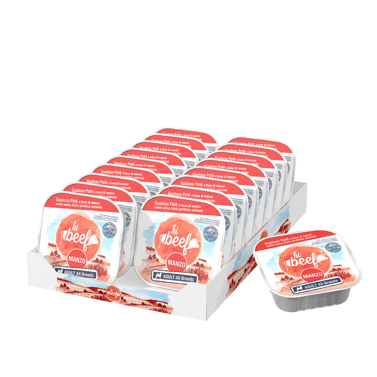 Hi Beef Dog Vaschetta Multipack 18x300G MANZO