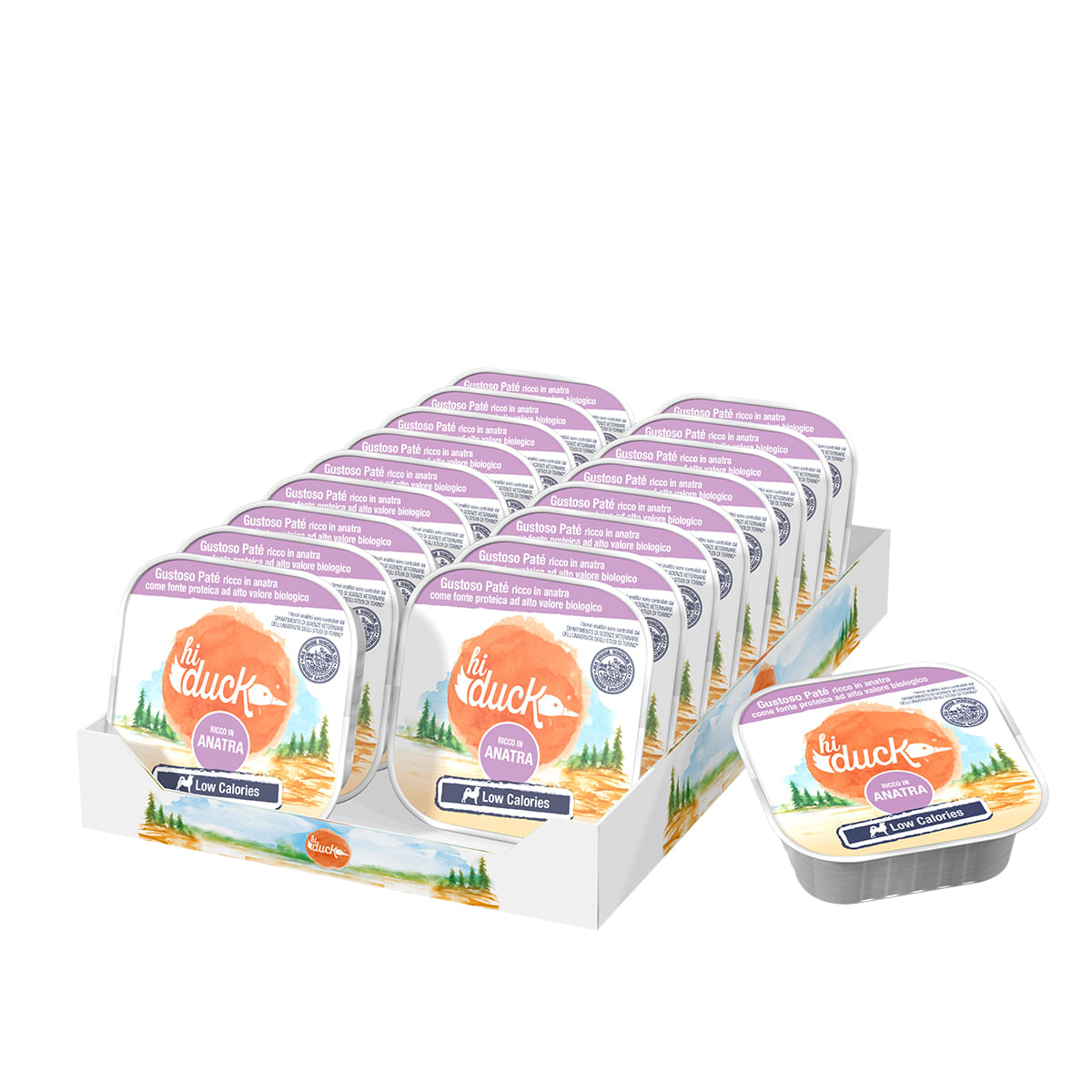 Hi Duck Light Dog  Vaschetta Multipack 18x300G
