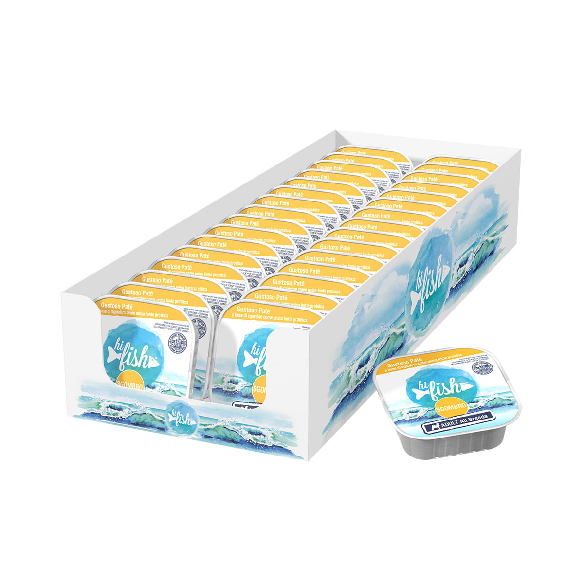 Hi Fish Dog Vaschetta Multipack 32x100G SGOMBRO