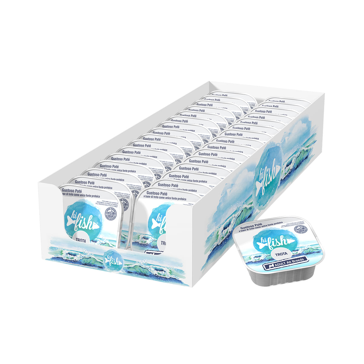 Hi Fish Dog Vaschetta Multipack 32x100G TROTA