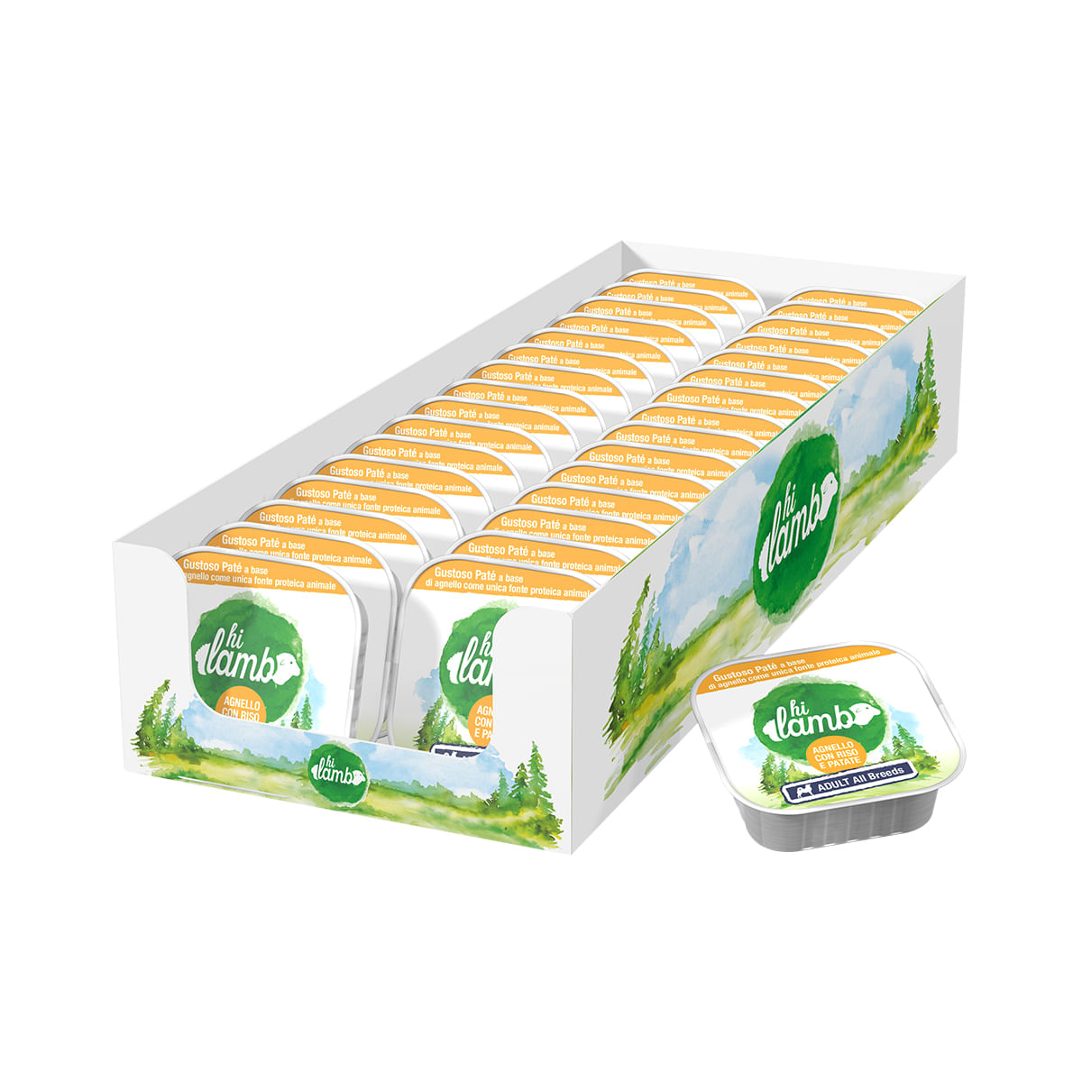 Hi Lamb Dog Vaschetta Multipack  32x100G AGNELLO CON RISO E PATATE