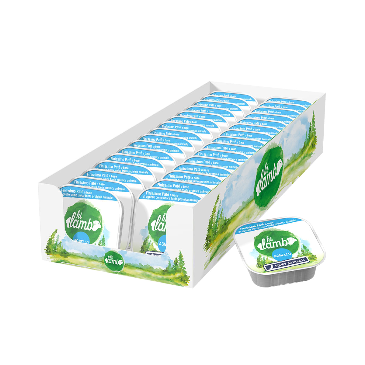 Hi Lamb Puppy Vaschetta Multipack 32x100G AGNELLO