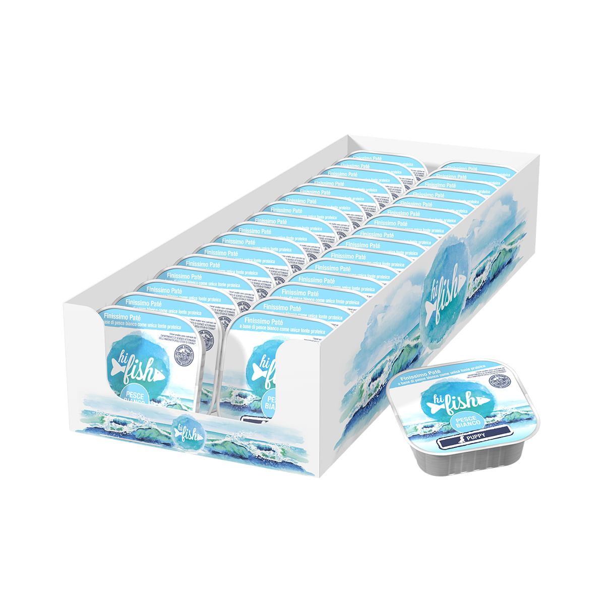 Hi Fish Puppy Vaschetta Multipack 32x100G PESCE BIANCO
