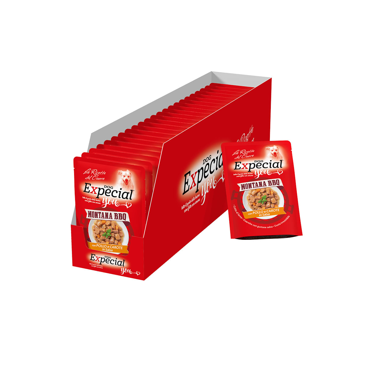 Expecial You Dog BBQ Busta Multipack 24x100G POLLO E CAROTE