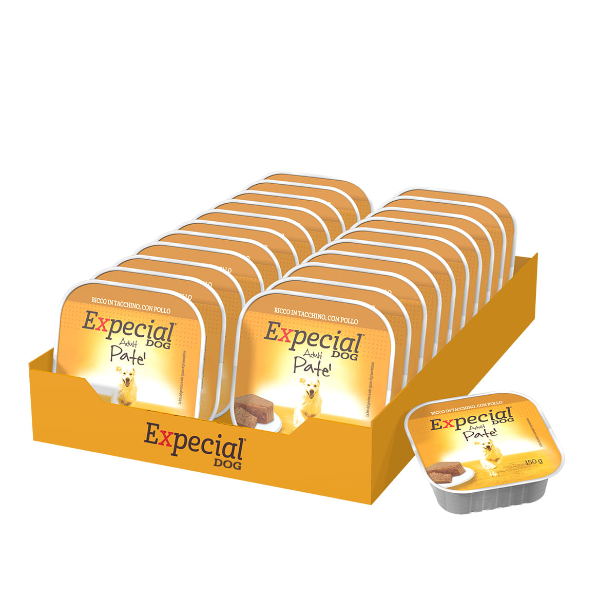 Expecial Dog Vaschetta Multipack 12x150G TACCHINO E POLLO