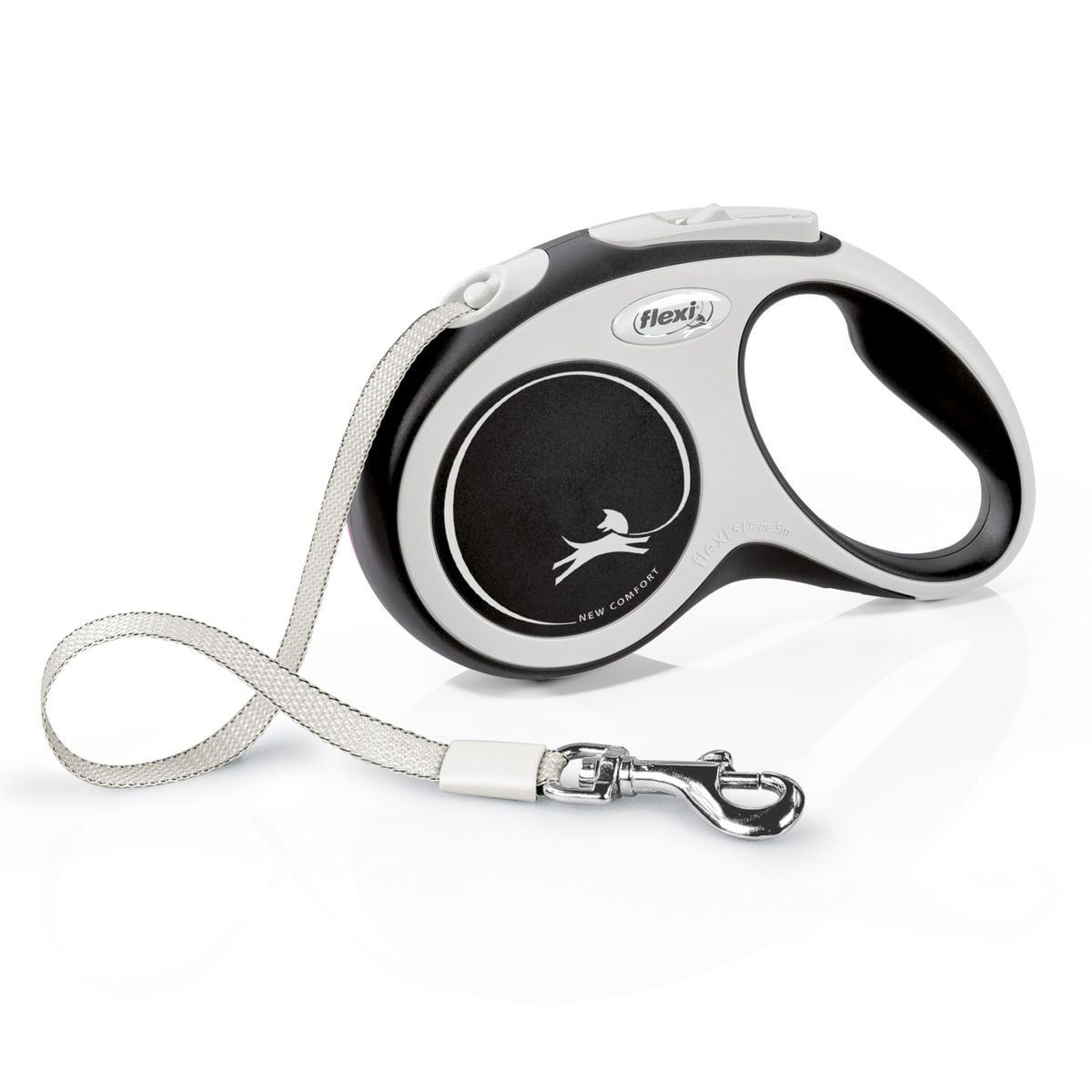 Guinzaglio New Comfort Tape Nero XS - 3 METRI