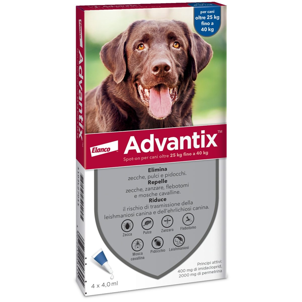 Advantix Spot On Cane 25-40Kg 4 PIPETTE