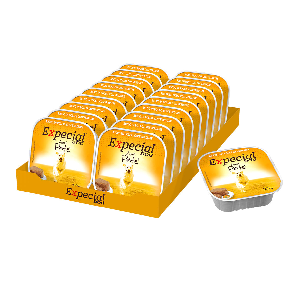 Expecial Dog Vaschetta Multipack 18x300G POLLO CON VERDURE
