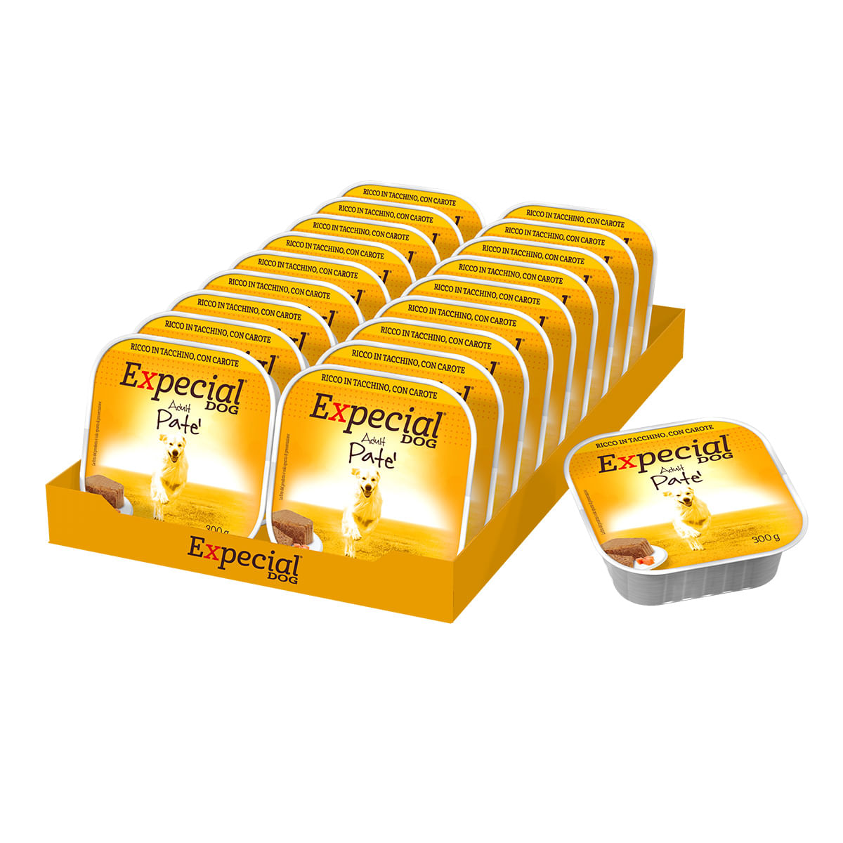 Expecial Dog Vaschetta Multipack 18x300G TACCHINO CON CAROTE